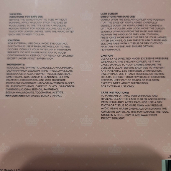 NWT Juicy Couture 3 Piece Pink and Gold Mascara Duo with Lash Curler - Picture 3 of 3